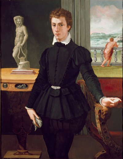 Portret van een jonge man, na 1560 door Alessandro Allori