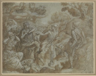 Het oordeel van Paris, 1583 door Alessandro Allori