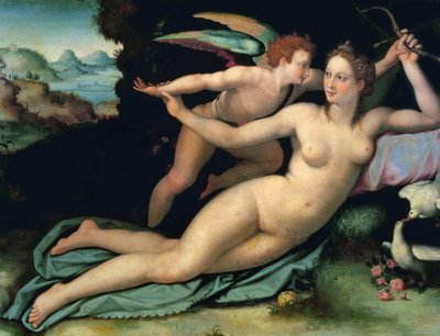 Venus en Amor door Alessandro Allori