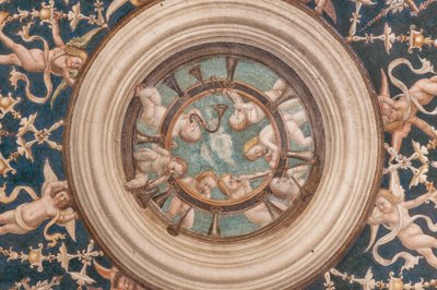 Putti die muziekinstrumenten bespelen (detail) door Alessandro Araldi