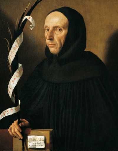 Portret van Gerolamo Savonarola (Ferrara) door Alessandro Bonvicino Moretto