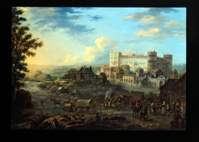 Een uitzicht op Danzig; Capriccio uitzicht op een paleis door Alessandro Greuenbroeck