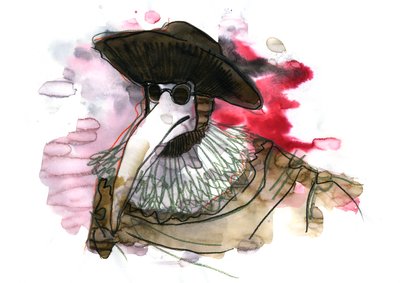 Een pestdokter met een snavelachtig masker gevuld met aromatische items door Alessandro Lonati