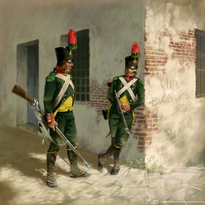 Eerste Keizerrijk: Lichte Infanteriejagers, Leger van Italië door Alessandro Lonati