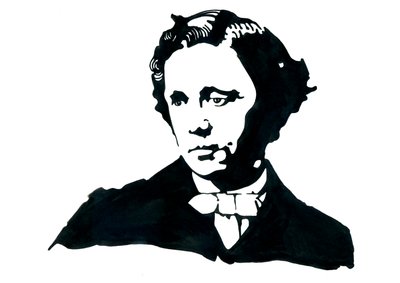 Lewis Carroll, Engelse schrijver - portret van Lewis Carroll (Charles Lutwidge Dodgson) door Alessandro Lonati