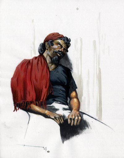 Piraat of slapende zeeman door Alessandro Lonati