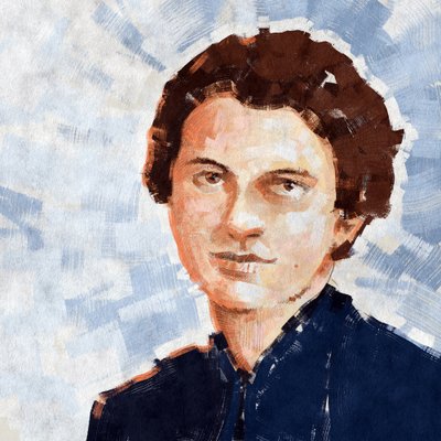 Portret van chemicus Rosalind Franklin door Alessandro Lonati
