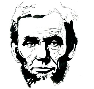 Portret van Abraham Lincoln (1809-1865) President van de Verenigde Staten door Alessandro Lonati