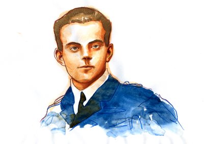 Portret van Antoine de Saint Exupery door Alessandro Lonati