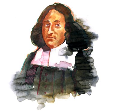 Portret van Baruch de Spinoza (1632-1677) Nederlandse filosoof door Alessandro Lonati