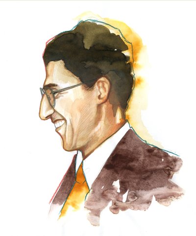 Portret van Cesare Pavese (1908-1950) - Italiaanse schrijver - Illustratie door Alessandro Lonati door Alessandro Lonati