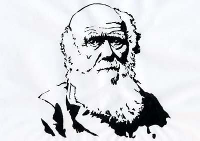Portret van Charles Darwin - Portret van de Engelse natuuronderzoeker Charles Darwin (1809-1882) door Alessandro Lonati