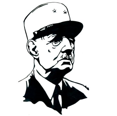 Portret van generaal Charles de Gaulle (1890-1970) door Alessandro Lonati