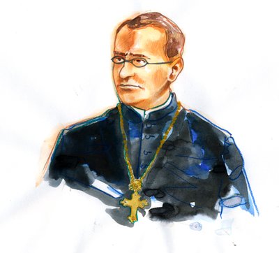 Portret van Gregor Mendel (1822-1884) katholieke monnik en botanicus, grondlegger van de genetica door Alessandro Lonati