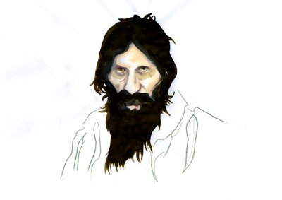 Portret van Grigori Iefimovich Rasputin door Alessandro Lonati