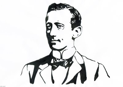 Portret van Guglielmo Marconi (1874-1937), Italiaanse natuurkundige, uitvinder van de telegraaf door Alessandro Lonati