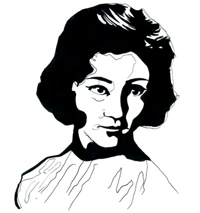 Portret van Jiang Qing (1914-1991) Vrouw van Mao Zedong door Alessandro Lonati