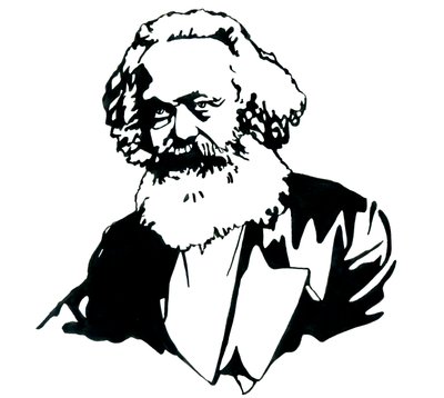 Portret van Karl Marx (1818-1883), filosoof en politiek theoreticus door Alessandro Lonati
