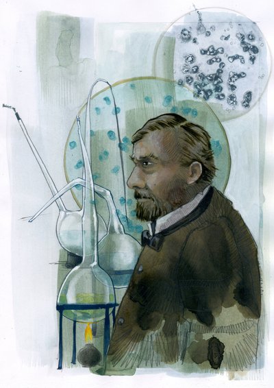 Portret van Louis Pasteur (1822-1895) Franse wetenschapper door Alessandro Lonati