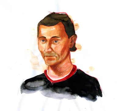 Portret van Niccolo di Bernardo dei Machiavelli door Alessandro Lonati