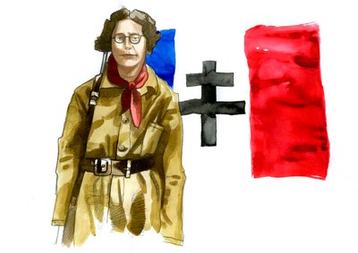 Portret van Simone Weil (1909-1943), Franse filosoof door Alessandro Lonati