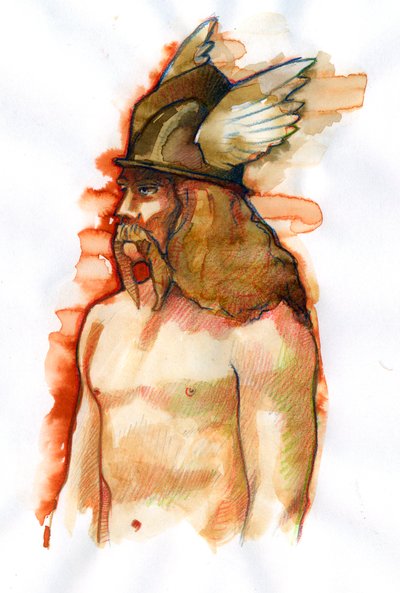 Portret van Vercingetorix (72-46 v.Chr.), leider van de Arverni en federator van de Gallische volkeren door Alessandro Lonati