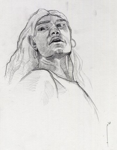 Portret van een piraat of buste van een zeeman door Alessandro Lonati