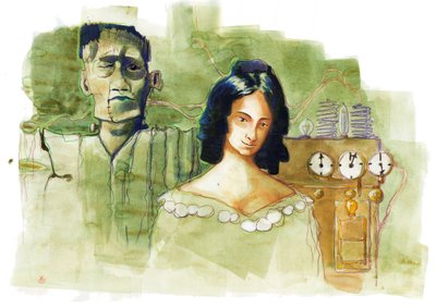 Portret van de Engelse schrijfster Mary Shelley (1797-1851) auteur van 
