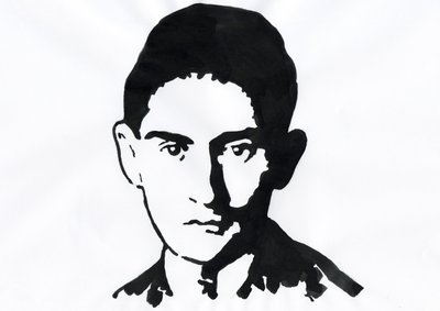 Portret van de Praagse schrijver Franz Kafka (1883-1924) door Alessandro Lonati