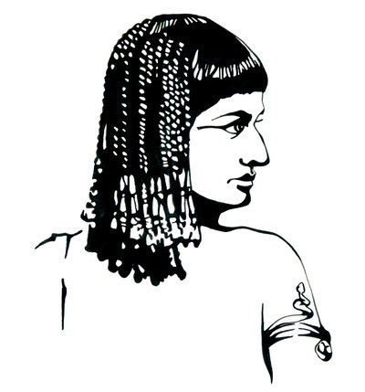 Portret van de Egyptische koningin Cleopatra VII Thea Philopator (69-30 v.Chr.) door Alessandro Lonati