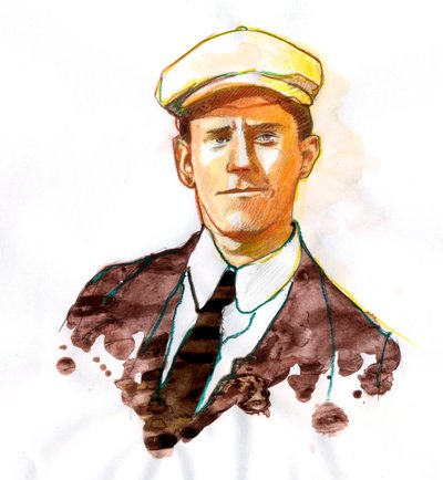Portret van de schrijver James Joyce (1882-1941) door Alessandro Lonati
