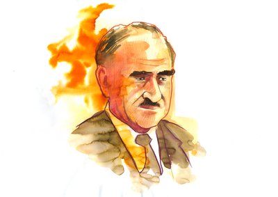 Portret van de ingenieur Louis Armand (1905-1971) hoge ambtenaar en verzetsstrijder Frans door Alessandro Lonati
