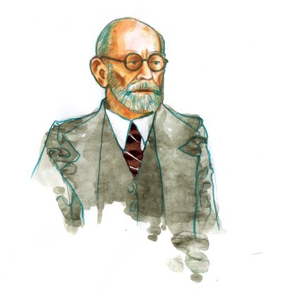 Portret van de neuroloog en psychiater Sigmund Freud (1856-1939) door Alessandro Lonati