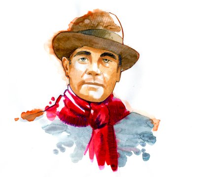 Portret van de prefect en verzetsstrijder Jean Moulin (1899-1943) door Alessandro Lonati