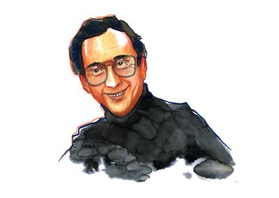 Portret van de schrijver en komiek Harold Pinter (1930-2008) Tekening door Alessandro Lonati door Alessandro Lonati