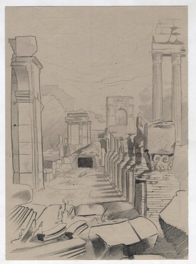 Ruïnes uit de Romeinse tijd in Rome, Forum door Alessandro Lonati