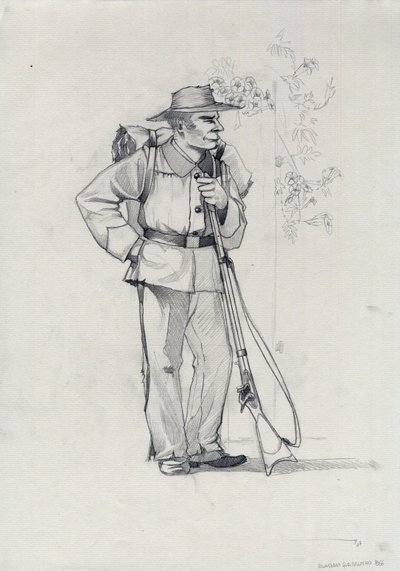 Tweede Keizerrijk: Italiaanse eenwording (Risorgimento), vrijwilliger van het Garibaldische leger bekend als 