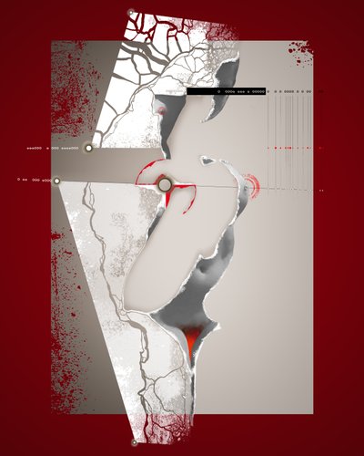 Oekraïne aangevallen door Rusland, 2022 (illustratie) door Alessandro Lonati