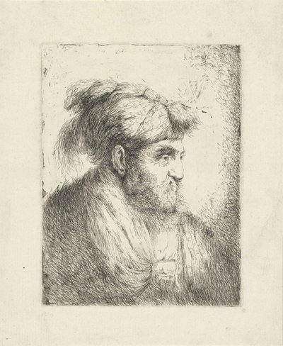 Man met tulband door Alessandro Longhi