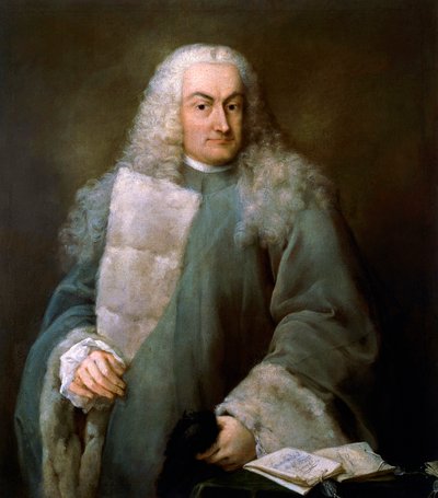 Portret van Giulio Contarini da Mula (1519-1575), advocaat van San Marco, schilderij door Alessandro Longhi (1733-1813) door Alessandro Longhi