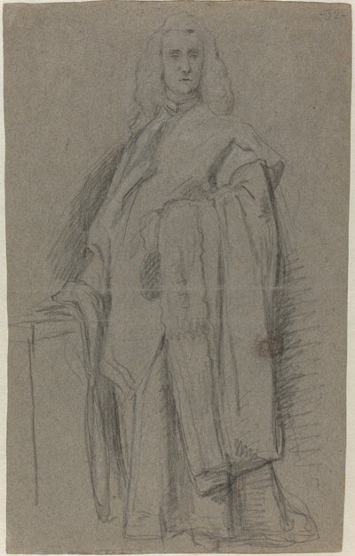 Een Venetiaanse Procurator van San Marco [recto] door Alessandro Longhi or Pietro Longhi