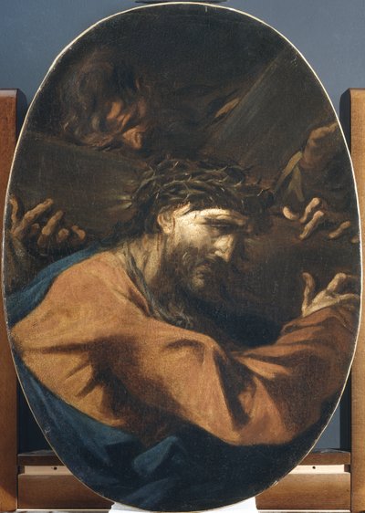 Christus draagt het kruis door Alessandro Magnasco