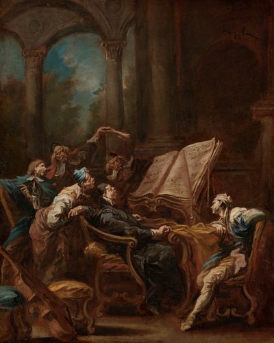 De koorknapen, ca.1740-1745 (olieverf op doek) door Alessandro Magnasco