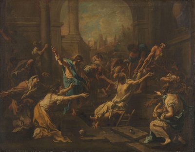 De opwekking van Lazarus door Alessandro Magnasco