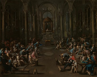 De Synagoge door Alessandro Magnasco