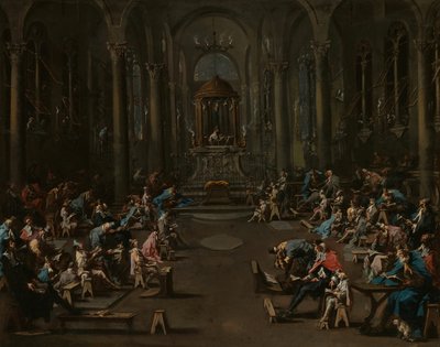 De Synagoge, 1725-35 door Alessandro Magnasco