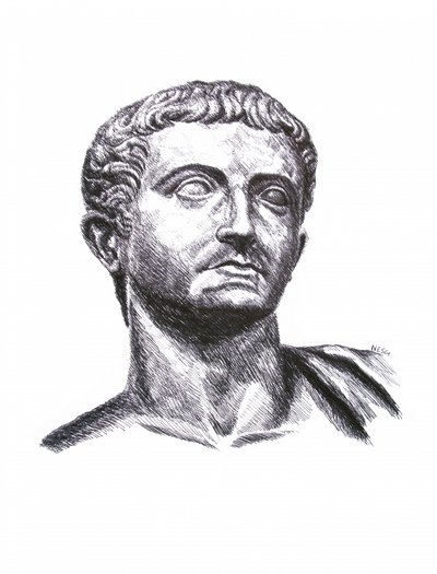 Klassieke Romeinse buste door Alessandro Nesci