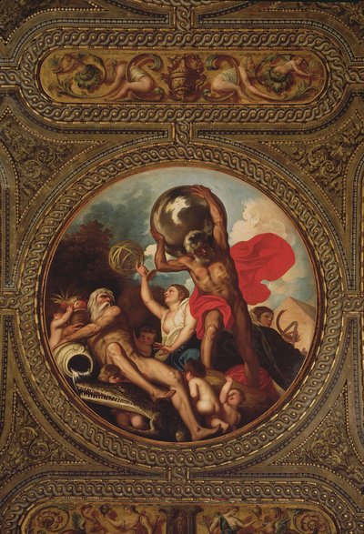 Allegorie van de Astronomie, van het plafond van de bibliotheek door Alessandro Padovanino