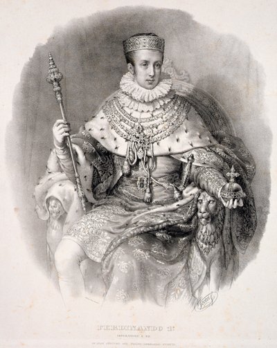 Ferdinand I, Koning van Lombardije-Venetië, in Staatsgewaden, uit 