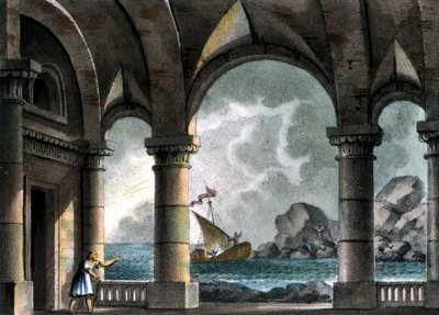 Scenografie van Sanquirico voor de opera 